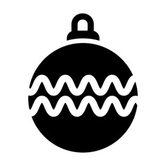 christmas decoration ball vector icon