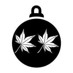christmas decoration ball vector icon
