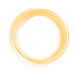 Fotobehang Yellow round frame isolated. Light effects in the form of portal. Portal and frame. Abstract light lines of movement and speed. Light ellipse. Brilliant galaxy. Space tunnel. PNG.  © Orange Sky