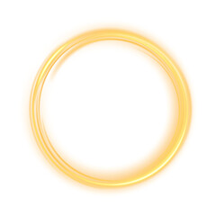 Yellow round frame isolated. Light effects in the form of portal. Portal and frame. Abstract light lines of movement and speed. Light ellipse. Brilliant galaxy. Space tunnel. PNG.
 - obrazy, fototapety, plakaty