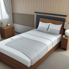 hotel room interior,ai generated 