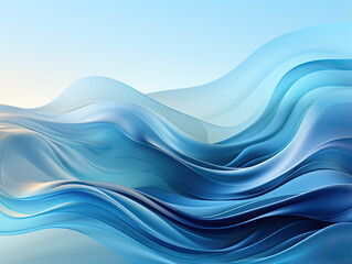 Fototapeta premium Banner, Flyer, and Poster: Blue Abstract Wavy Background with Dynamic Effect. A Cover Design Template for Use in Advertising, Marketing, or Presentation.