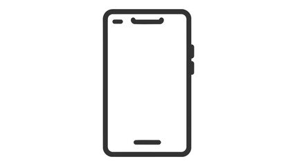 Phone vector with blank white screen isolated on white background