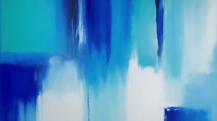 Dramatic Abstract impressionist oil painting. For posters, covers, prints. Abstract wall art, posters, covers, prints. Abstract wall art. Digital interior art. blue tones