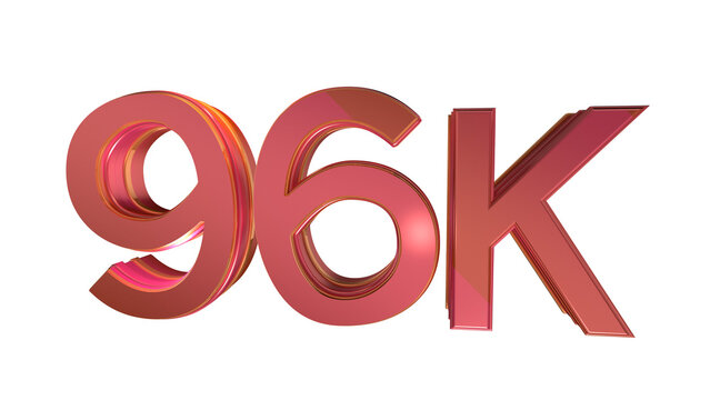 Red 3d number 96K