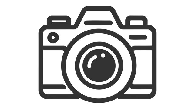 Photo camera vector icon isolated on white background