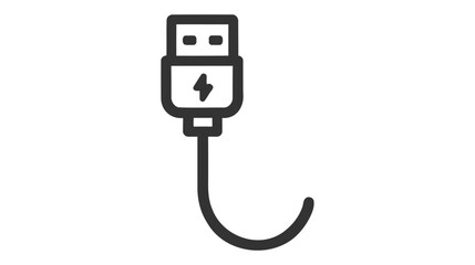 Charging cable line icon. Mobile accessories sign. Charge adapter symbol. Colorful thin line outline concept.