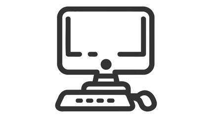 The computer icon. PC symbol. Flat Vector illustration