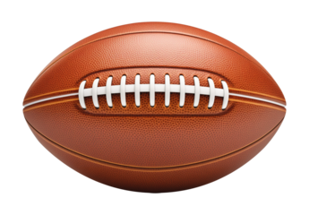 American Football Pigskin Isolated on Transparent Background
