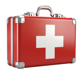 First Aid Kit Isolated on Transparent Background
