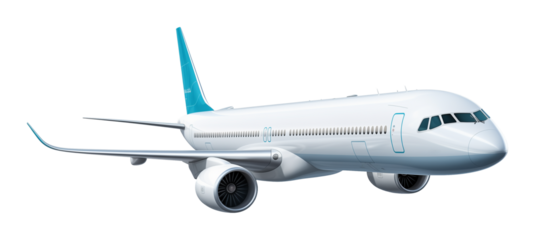 Airplane Isolated on Transparent Background
