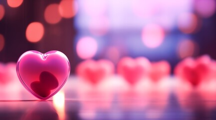 a heart shaped object with a blurry background