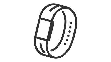 Fitness bracelet line icon. Wrist watch. Time concept. Vector illustration