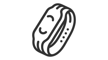 Fitness bracelet line icon. Wrist watch. Time concept. Vector illustration