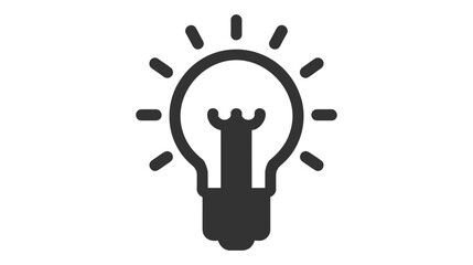 Light bulb icon. Ideas, solution, electricity symbol. Vector Illustration