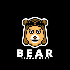 Bear pilot logo design 