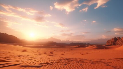 Fototapeta na wymiar Beautiful desert sunrise view near Tabuk,Saudi Arabia