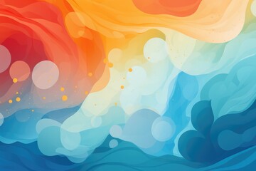 Fototapeta na wymiar Abstract background with blue, orange and yellow waves. Abstract background for Compliment Day