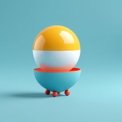 3d render of a easter eggs on a blue background 3d render of a easter eggs on a blue background 3d render of easter egg
