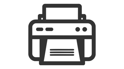 Printer - Line Vector Icon on white background