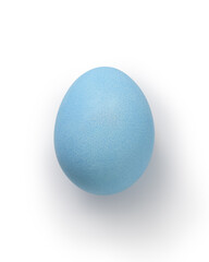 blue easter egg isolated on white background