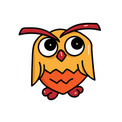 funny owl, cartoon style