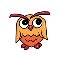 funny owl, cartoon style