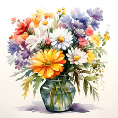 Wild Flower, Flowers, Watercolor illustrations
