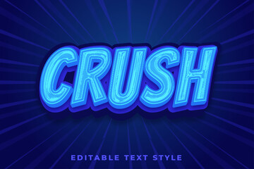 Crush editable 3d text style effect