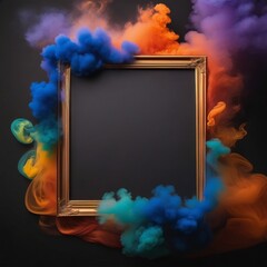 3d rendering of a colorful abstract background 3d rendering of a colorful abstract background abstract frame on dark background