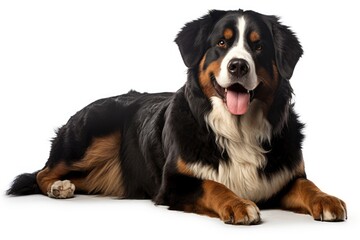 Bernese Mountain cute dog isolated on white background