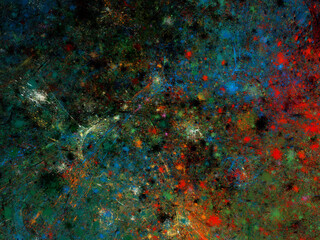 blue and red abstract fractal background 3d rendering illustration