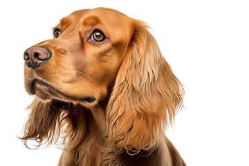 Cocker Spaniel cute dog isolated on white background