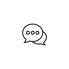 chat icon, bubble message icon vector for web