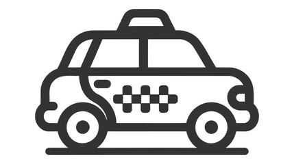 Taxi icon. Car. Vector icon isolated on white background