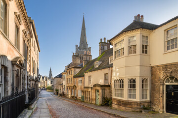 The historical market town of Stamford in Licolnshire England - 680517136