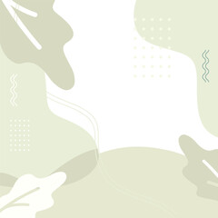 Hand drawn horizontal banner pattern with autumn bright leaves and berries in retro color template. Flat doodle style.