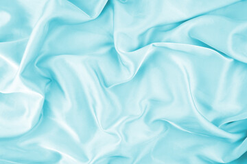 Obraz premium Blue chiffon fabric texture for background.