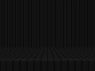 Black background with vintage line sun rays. Vector illustration 