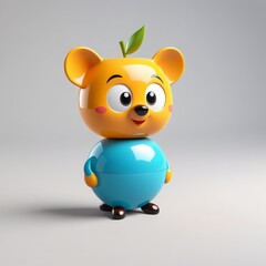 3d rendered cute cartoon bear character 3d rendered cute cartoon bear character