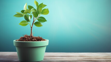 Investment income and growth are represented by a flourishing green tree planted in a pot, symbolizing the fruitful results that can stem from wise financial decisions 