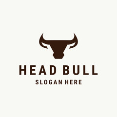 head bull logo template vector illustration design