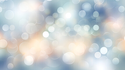 abstract background with bokeh. Blue Blurred Soft Lights Background Illustration.AI Generative 