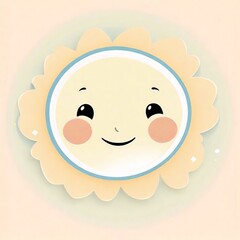 cute smiling sun, cartoon illustration cute smiling sun, cartoon illustration vector illustration of a cartoon baby face