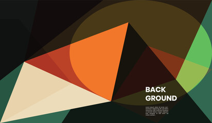 Creative geometric abstract background design template.