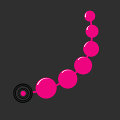 pink sex toy on black background, adult toy for alternative sex