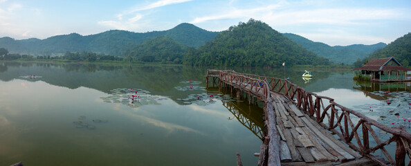 Community tourist attractions Khao Wong Reservoir Suphanburi Province, Thailand