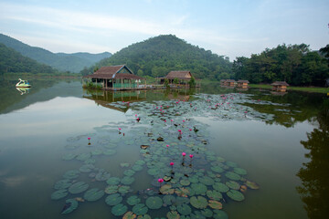Community tourist attractions Khao Wong Reservoir Suphanburi Province, Thailand