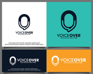 Equipment for podcast logo template
