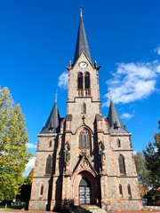 Fototapeta na wymiar Evangelical Church St. Nicholas Church in Wilsdruff, Germany